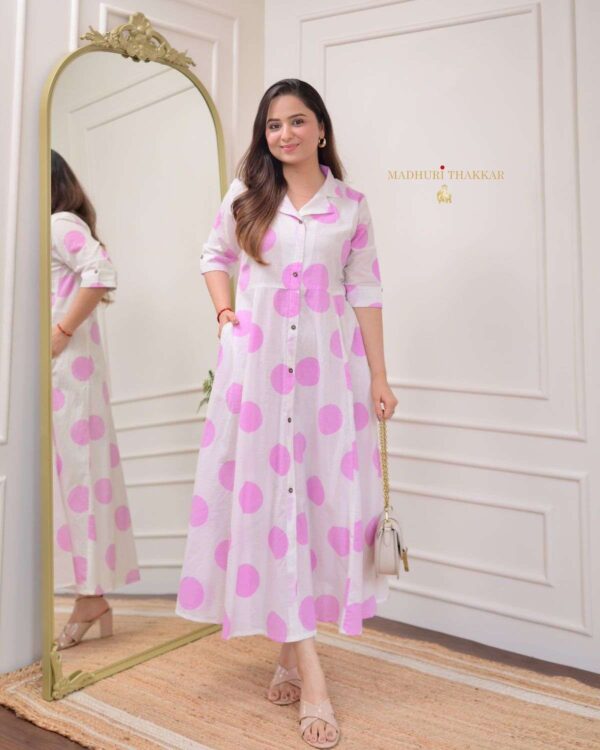 Flaunt the Florals ? Embroidered Cotton Dress with Printex Highlights (XL) - Image 6