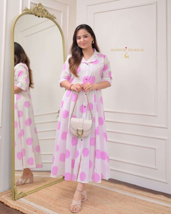 Flaunt the Florals ? Embroidered Cotton Dress with Printex Highlights (XL) - Image 5